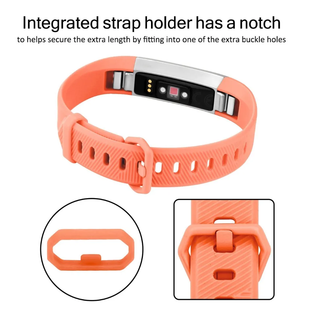 Ремешок Для Fitbit Alta HR и Alta с металлической застежкой, силиконовый сменный Ремешок Для Fitbit Alta HR/Alta 10 однотонных цветов