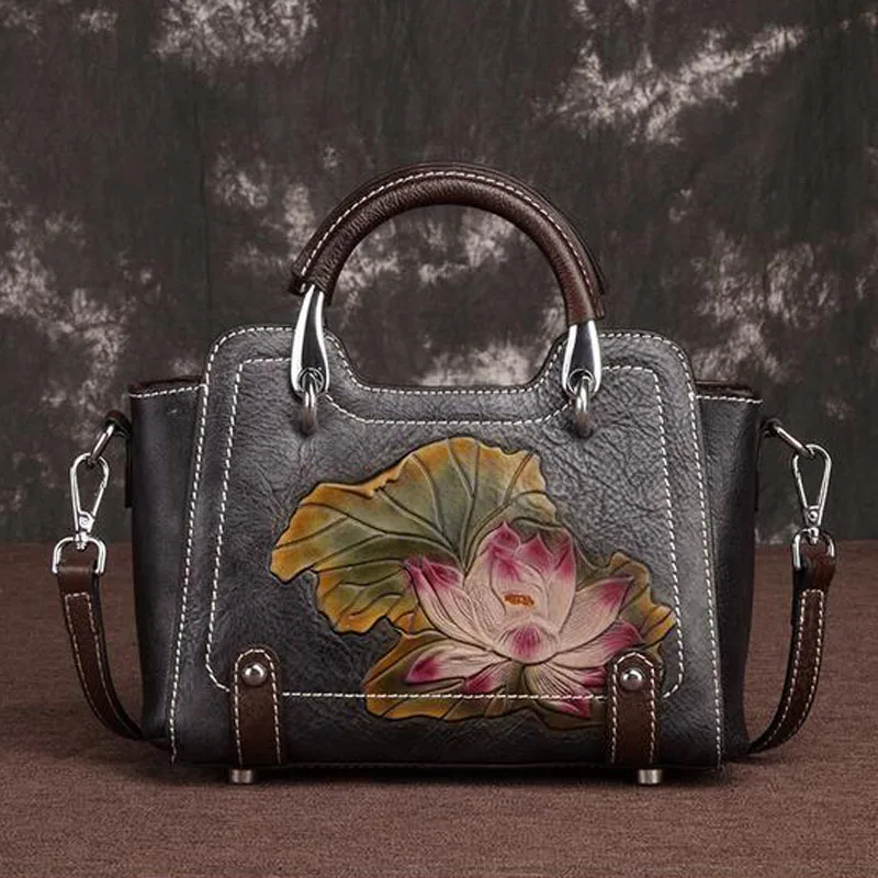 Винтажные женские сумки сумка мессенджер из воловьей кожи на плечо с тиснением и