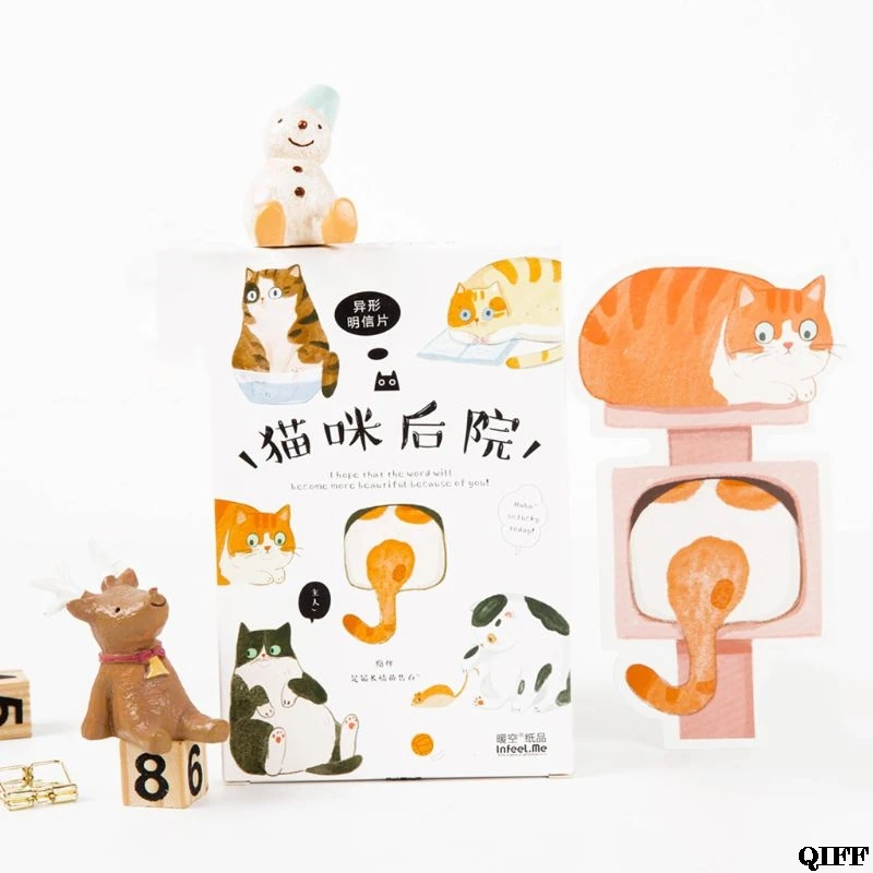 Прямая поставка и оптовая продажа открытка ручная роспись в виде кота граффити