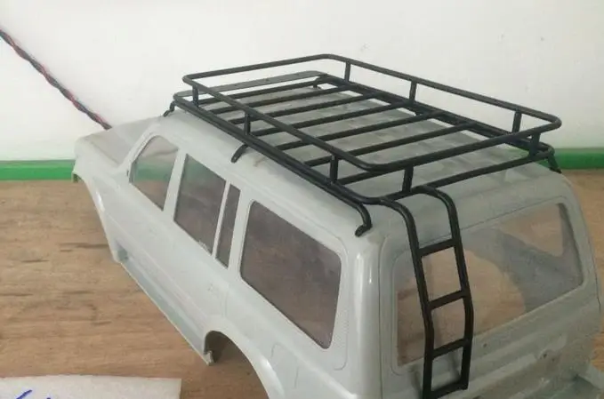 Металлический багажный лоток на радиоуправлении с лестницей для LC80 LAND CRUISER 1/10 RC