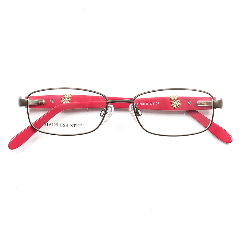 

YOUTOP Female's Colorful Stainless Steel Eyewear Myopia Anti-blue Ray Women's Full Rim Metal Classic Eyeglasses Frame N7723