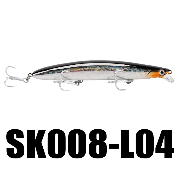 SeaKnight SK008 длинный Литой гольян 20 г 125 мм рыболовные приманки воблер для мелкой рыбы 0,3-0,9 м жесткая приманка рыболовные аксессуары 8 цветов - Цвет: Темно-серый