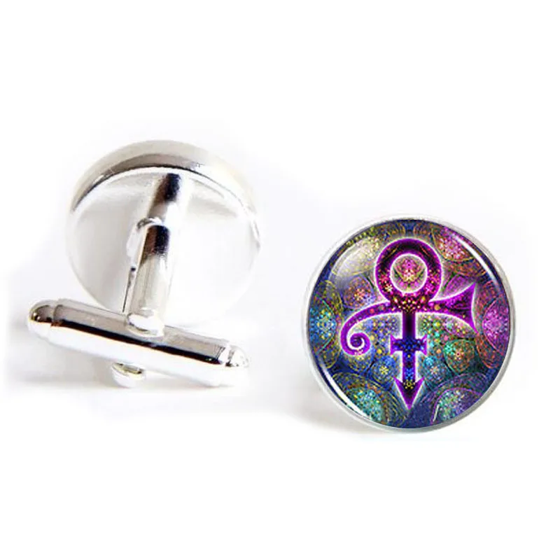 

Prince RIP Memorial Symbol Love Logo cufflinks new 1 Pair mens Purple Rain Cuff Links Design Cuff Link cufflinks pendant jewelry