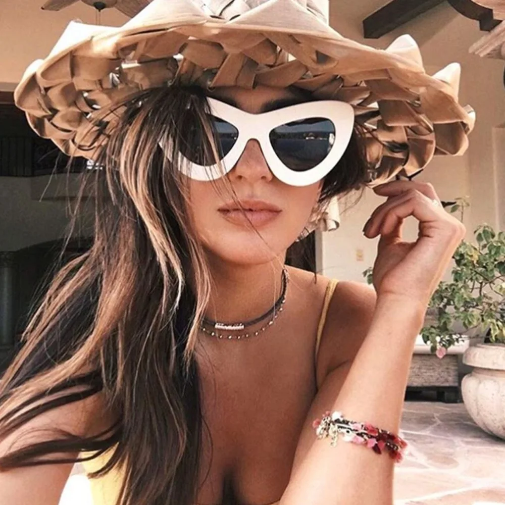 MISM негабаритных ретро солнцезащитные очки для женщин уличные Хиппи Lunette De Soleil Femme