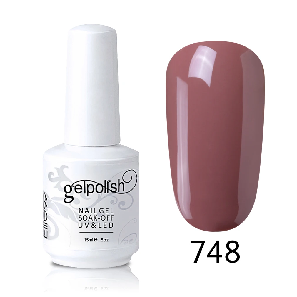 748-15ml Elite99 15 мл телесный цвет серия УФ-гель для ногтей замачивается база не протирать Топ Гель-лак для ногтей Vernis для макияжа ногтей Гель-лак - Цвет: 748-15ml