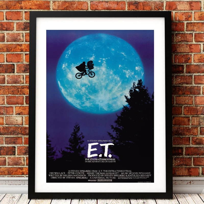 E.T. Экстра эфирный плакат с НЛО Художественная печать фильмом и Картина на холсте