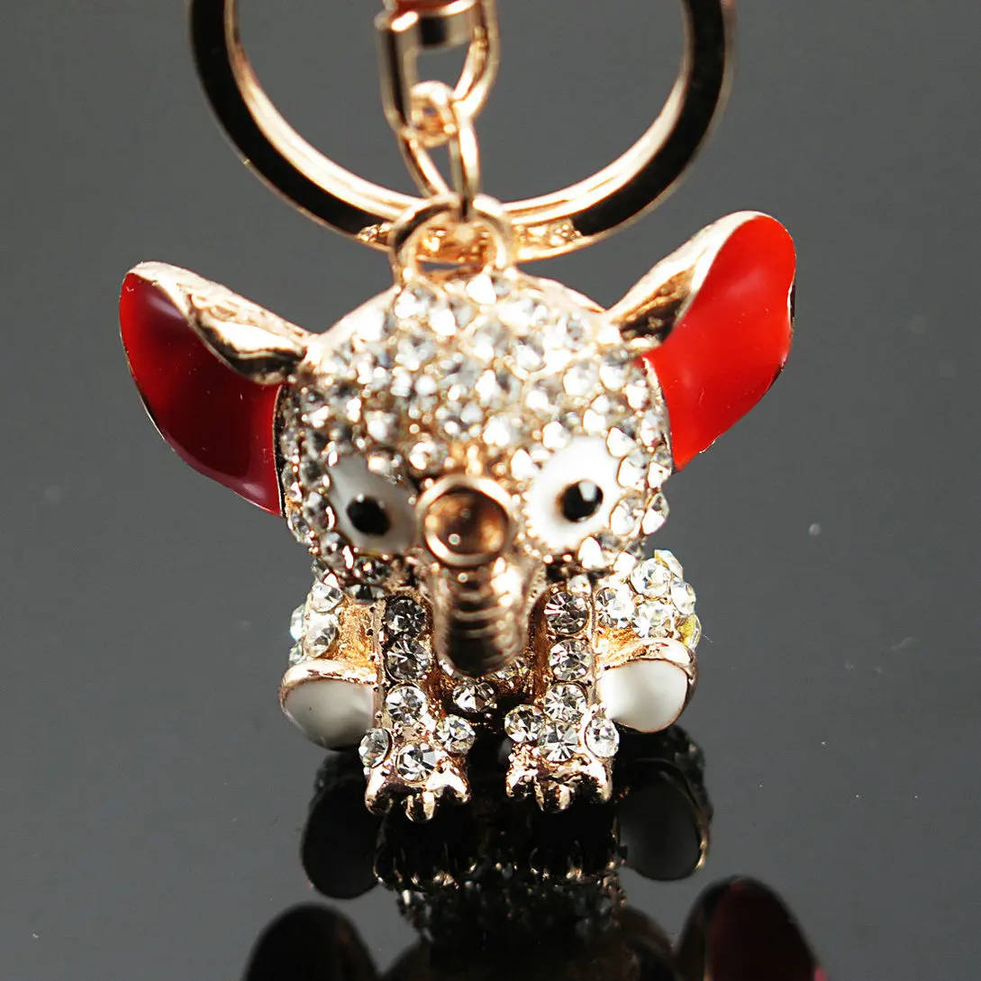 Брелок со стразами в виде слона брелок стразами|elephant keychain|crystal key ringkeyring charm |
