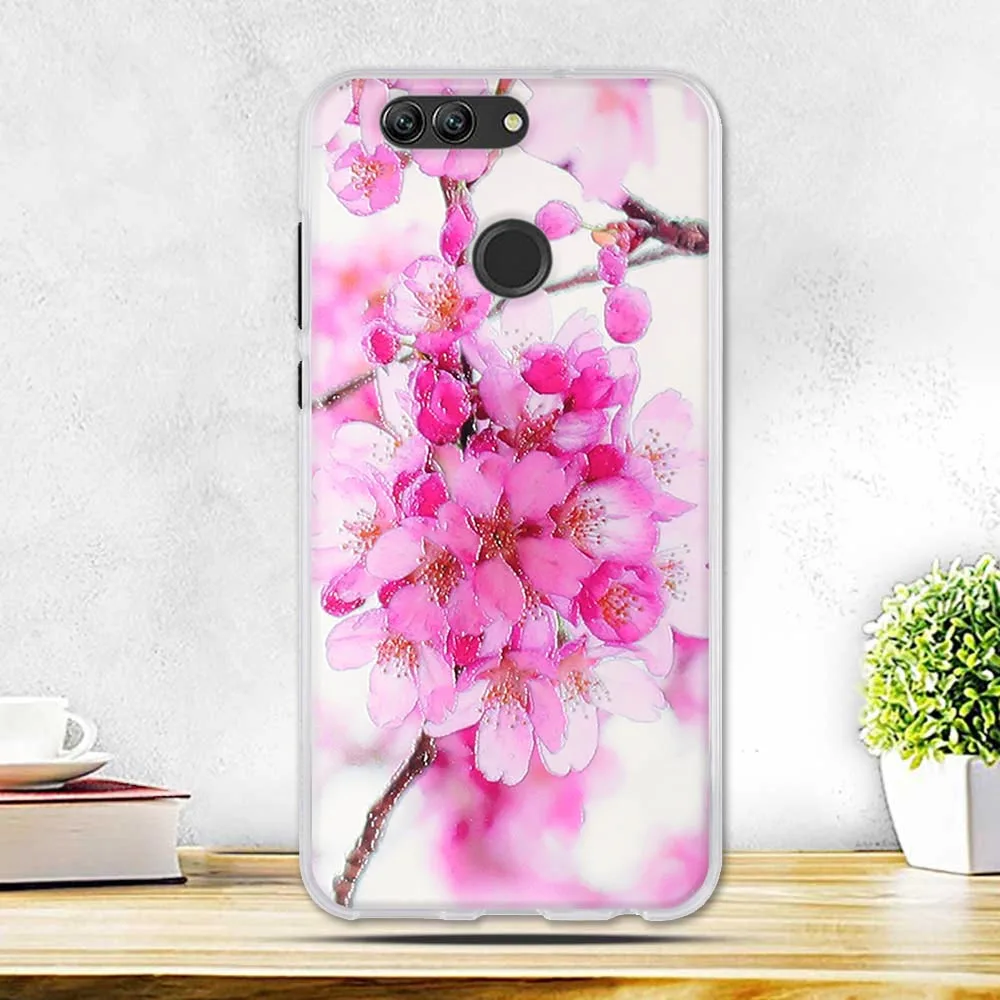 Чехол для Huawei Nova 2 Plus мягкая задняя крышка из ТПУ чехлы plus искусственная