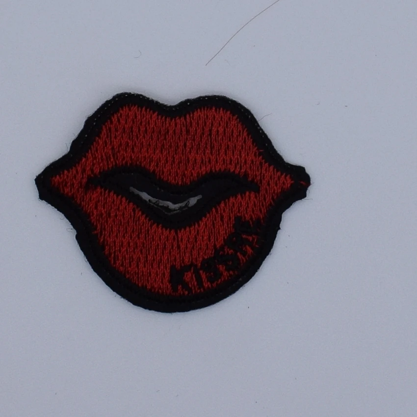 Новинка вышивка для губ патчи шитья одежды узоры рта железные Аппликации сделай