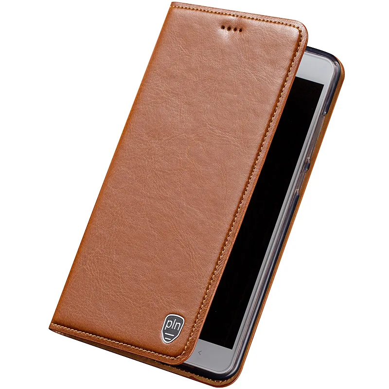 Coffee Чехол из натуральной кожи для samsung Galaxy J5, J6, J7, J8,,,, с магнитной подставкой, с откидной крышкой, с отделением для карт, чехол для телефона, чехол - Цвет: Coffee