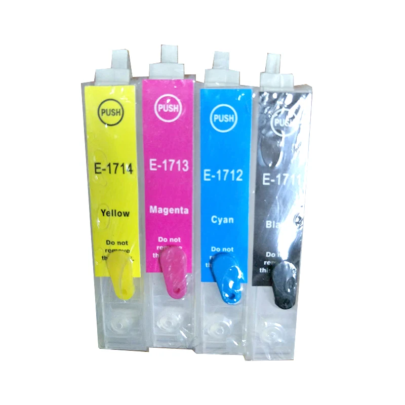 4 шт./компл. T1711 многоразовый чернильный картридж для Epson Expression Home XP-103 XP-203 XP-207 XP-303