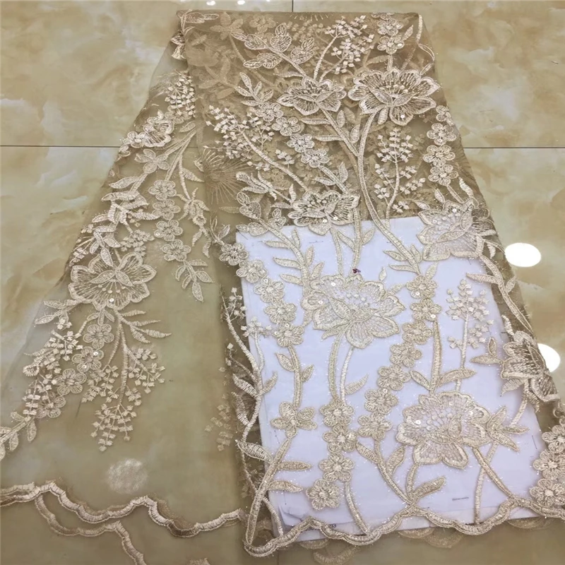 VILLIEA Light Green French Net Lace Fabric Latest African Guipure With Embroidery Mesh Tulle Sequins | Дом и сад