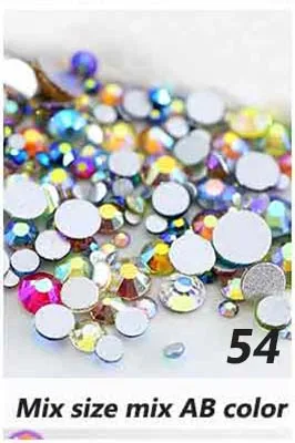 GSHA AB SS3-SS20 ногтей Стразы горячей фиксации, плоская задняя часть, с украшением в виде кристаллов Стекло Стразы для дизайна ногтей, украшения с драгоценными камнями 1440 шт./упак