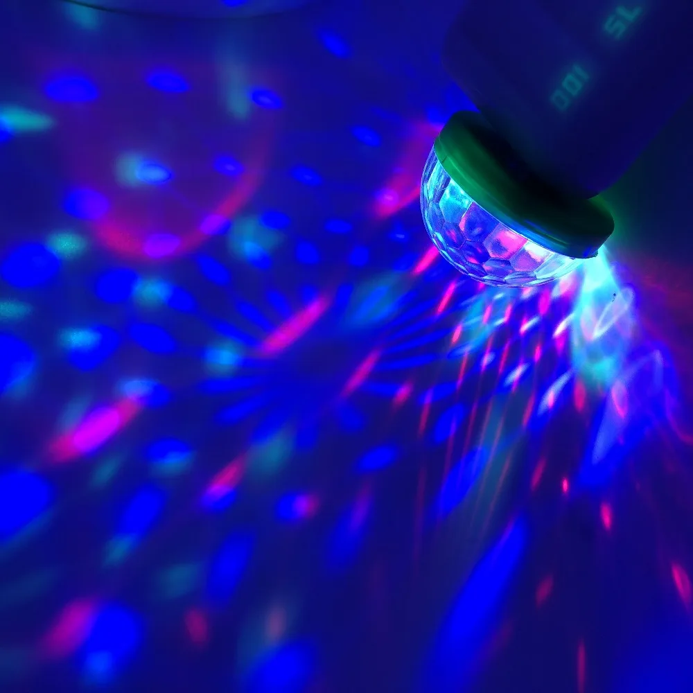 Светодиодный автомобиль USB Атмосфера свет DJ RGB мини мяч этап красочные Музыка