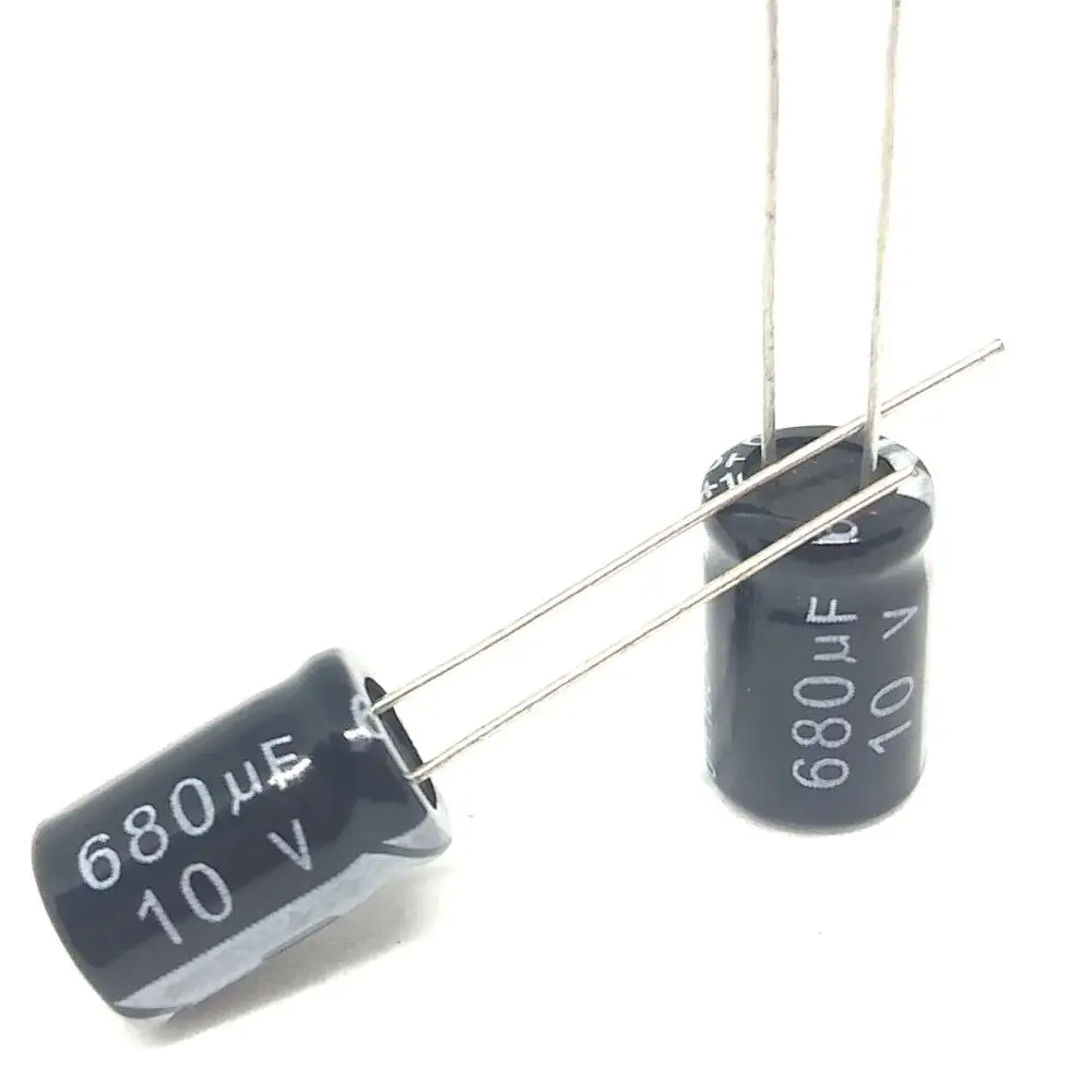 

High quality 500PCS 10V 680UF 8*12 Aluminum Electrolytic Capacitor 10V 680UF 8*12mm 8mm*12mm ic ...