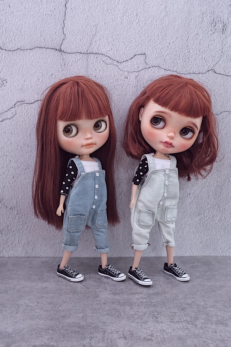 1 шт. повседневный джинсовый комбинезон для кукол Blyth Licca Azone 1/6 BJD YOSD|Куклы| |