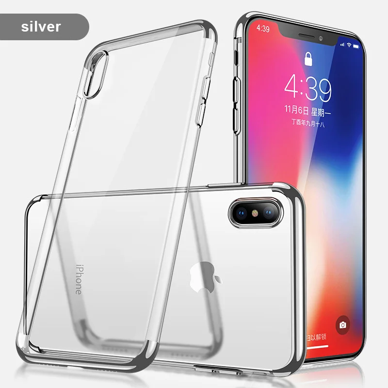 Прозрачный силиконовый чехол SIXEVE для iPhone 7 7s Plus 7Plus Чехлы мобильный телефон полная