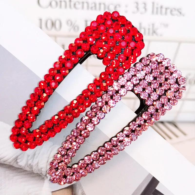 Бесплатная доставка модные женские заколки ярких цветов со стразами Элегантные