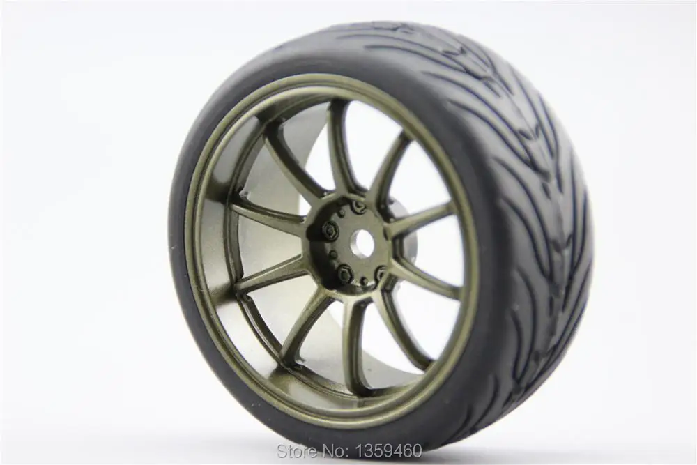 4 шт. RC 1/10 мягкая резина для автомобильных шин обод колеса с шиной W10S2BR мм офсетная