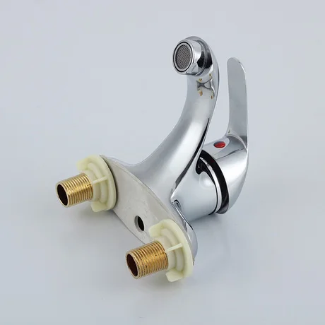 Смеситель для раковины из цинкового сплава с одним держателем и двойным