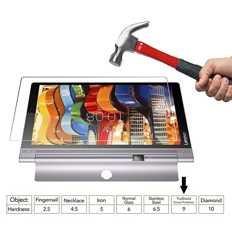 Закаленное стекло 9H для Lenovo Tab 4 10 8 plus TB-X304L TB-X304F Yoga X90 X90F HD-пленка с закругленными