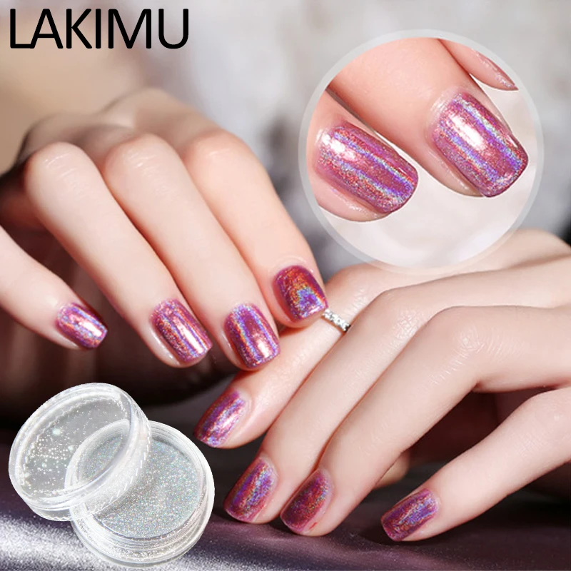 LAKIMU 6 цветов флакон для пыли блестящее зеркало ногтей Блестящий праймер пудры