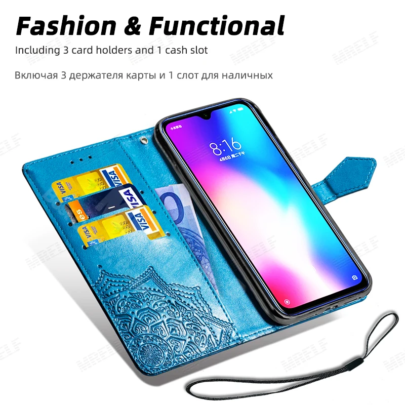 Чехол-Кошелек для Xiaomi Redmi Note 7 чехол Mi Max 3 на Filp Leather 6 Pro 5 | Мобильные телефоны и