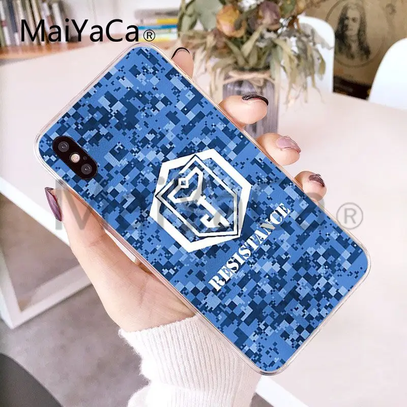 Цифровой Камуфляжный чехол MaiYaCa для Apple iphone X и 8 8plus 7 7plus 6s Plus 5 5s 5c XS