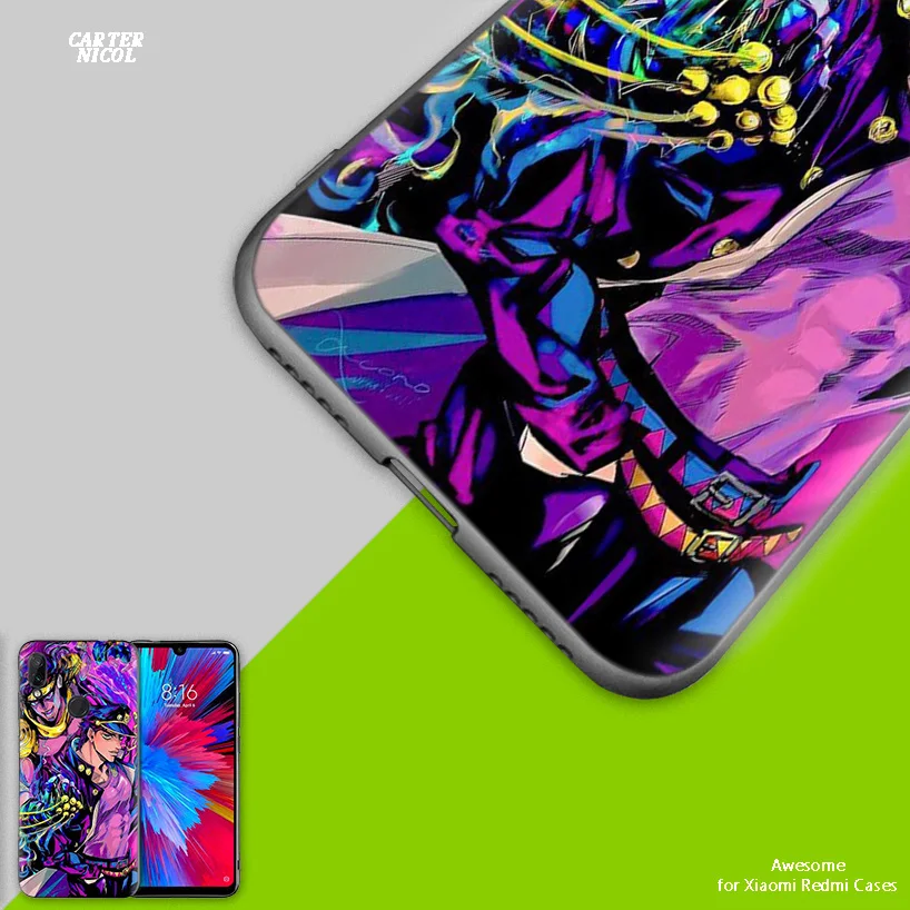 JoJo Необычные Приключения силиконовый чехол для Xiaomi Mi 9 8 Play A1 A2 Redmi Note 7 6 6A 5 Plus S2 GO Lite Pro Pocophone F1