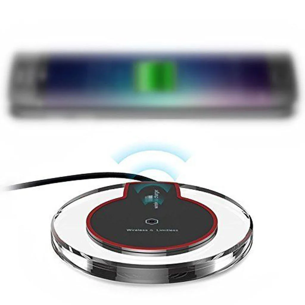 Transparent Wireless Charger Fast Charging Pad For Iphone XS X 8 Plus Samsung Galaxy S10/S10E/S10+ | Электроника