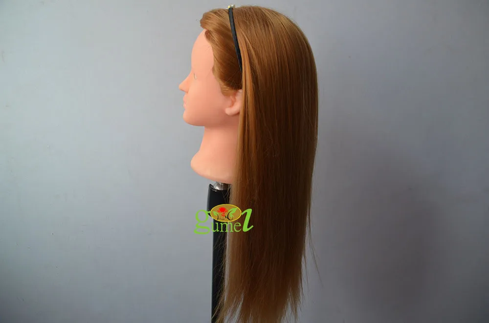

Free Shipping Mannequin Dummy 22" High Temperature Fiber Hairdressing Train Head Mannequin With Hair