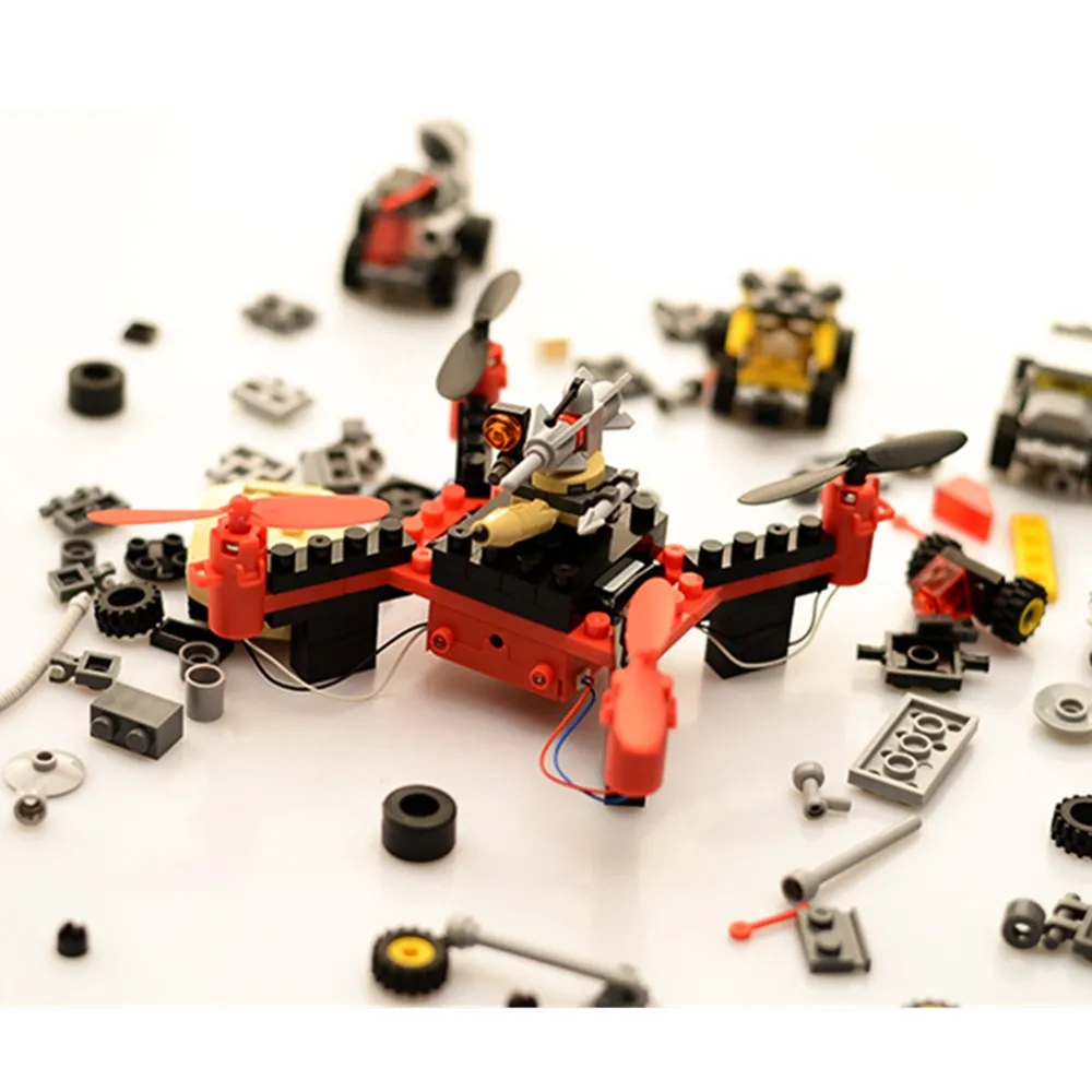 Flytec T11 DIY строительный блок Радиоуправляемый квадрокоптер с 3D откидной головкой