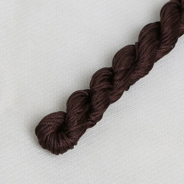 dark brown Горячая 25 м/лот браслет Шамбала веревка 1 мм китайский узел макраме трещотка нить шнур для DIY ювелирных изделий - Цвет: dark brown