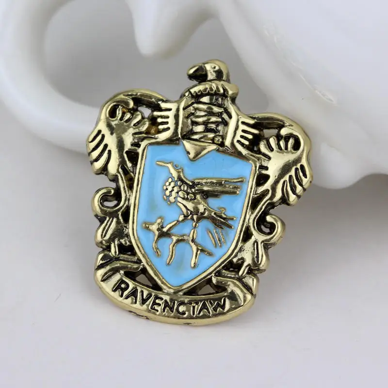 Фильм hp Хогвартс Магическая школа значок брошь Гриффиндор Hufflepuff Слизерин Ravenclaw школа логотип Эмаль Булавка для женщин и мужчин ювелирные изделия