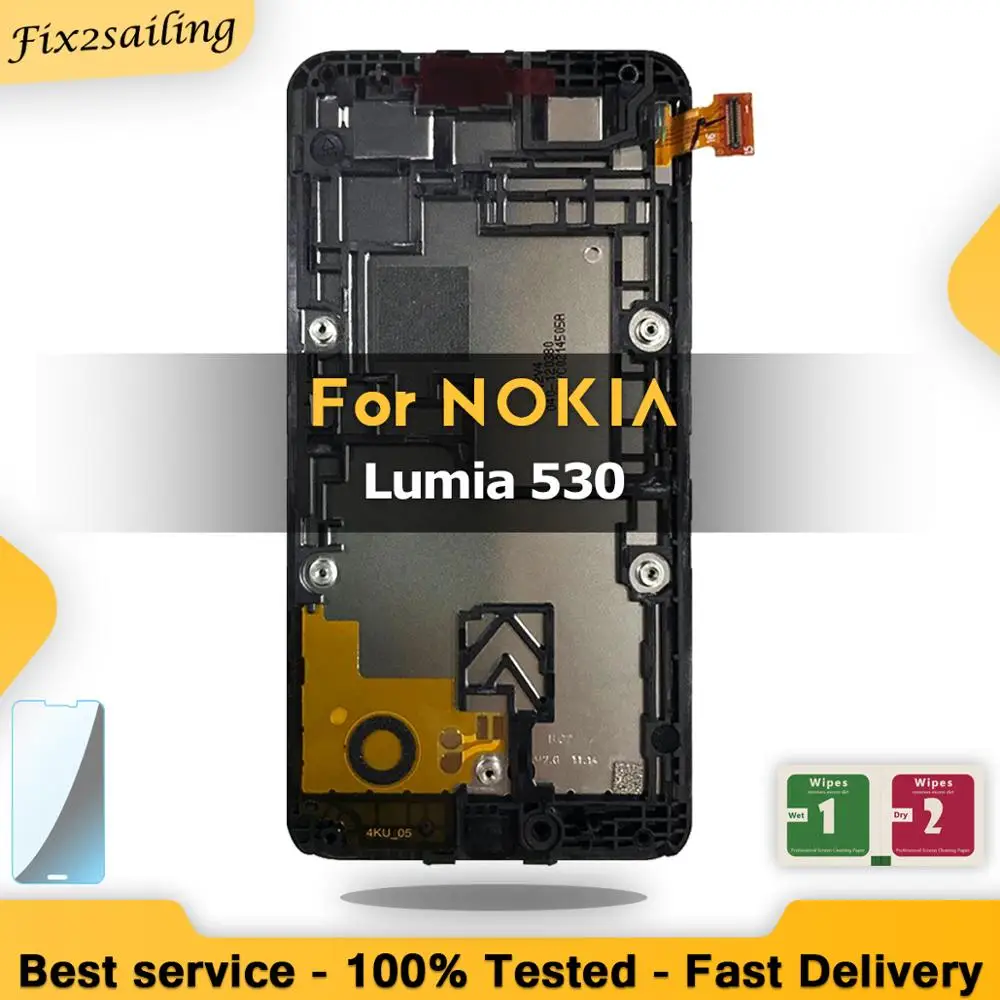 4 0 &quotдля Nokia Lumia 530 N530 с рамкой ЖК-дисплей сенсорный экран дигитайзер в сборе
