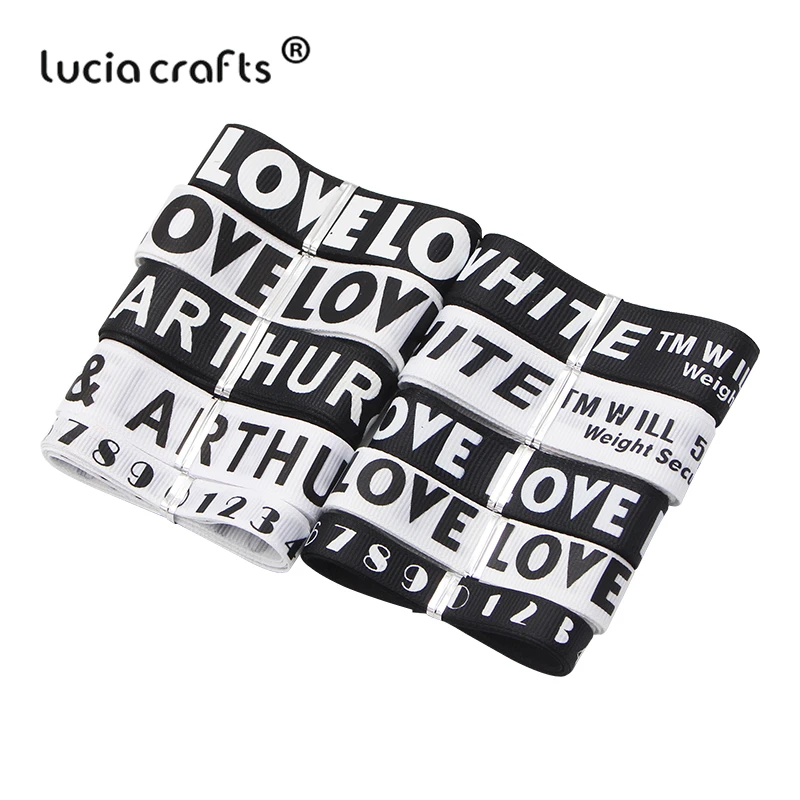 Lucia Crafts 5y/lot мульти вариант буквы/цифры шаблон напечатанный корсажная лента для самодельного украшения одежды материалы ручной работы для поделок S0602