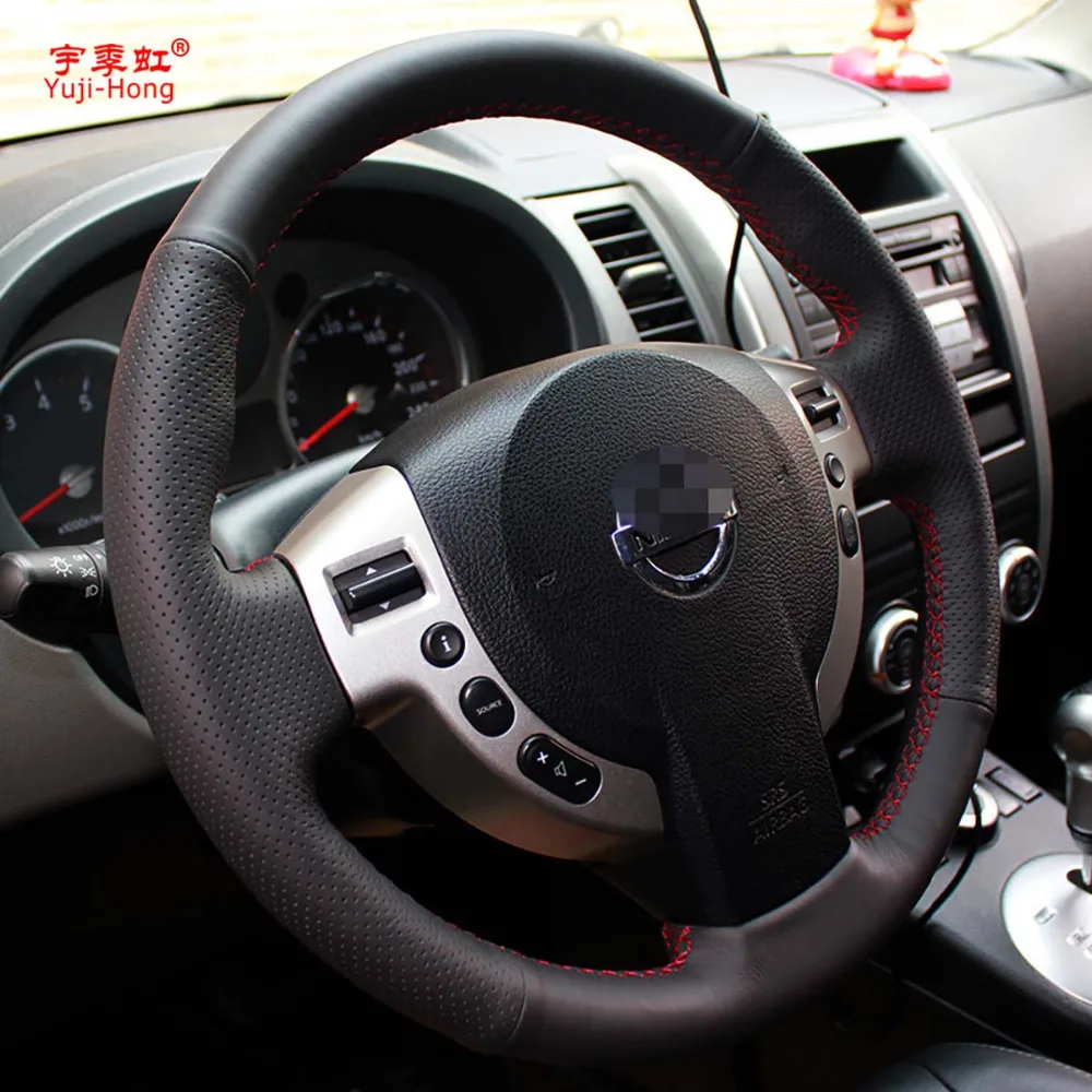 Чехлы рулевого колеса автомобиля чехол для Nissan Qashqai Rouge X Trail 2010 2012 ручной работы