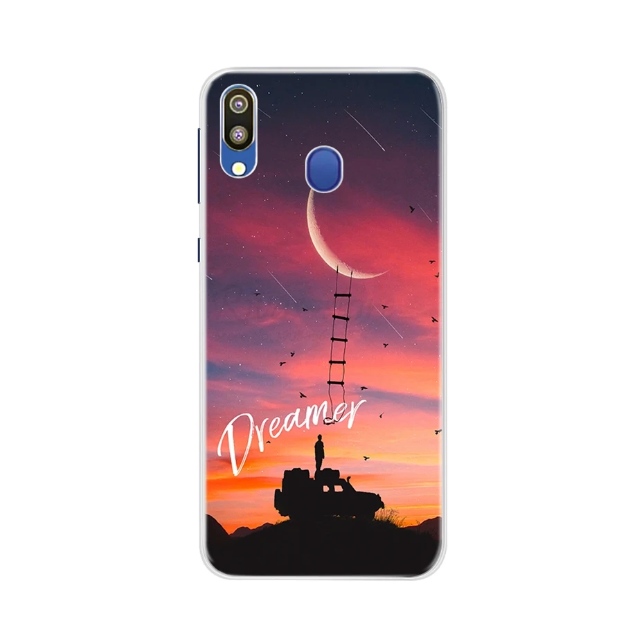 Для samsung galaxy m20 чехол силиконовые в форме цветка живопись Мягкий ТПУ для Capas m10 m30
