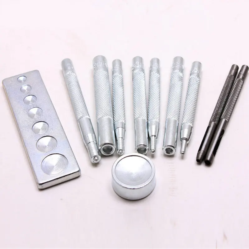 11 шт./компл. металлические застежки Кожа быстрое Установка набор