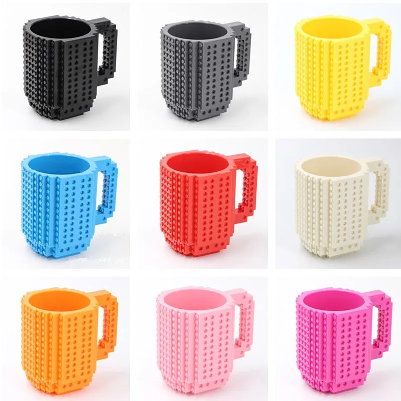 Creative DIY Coffee Cup Portable Stress Reliever Drinkware Removable Building Blocks Puzzle Mugs Leisure Gifts 10 Colors | Дом и сад