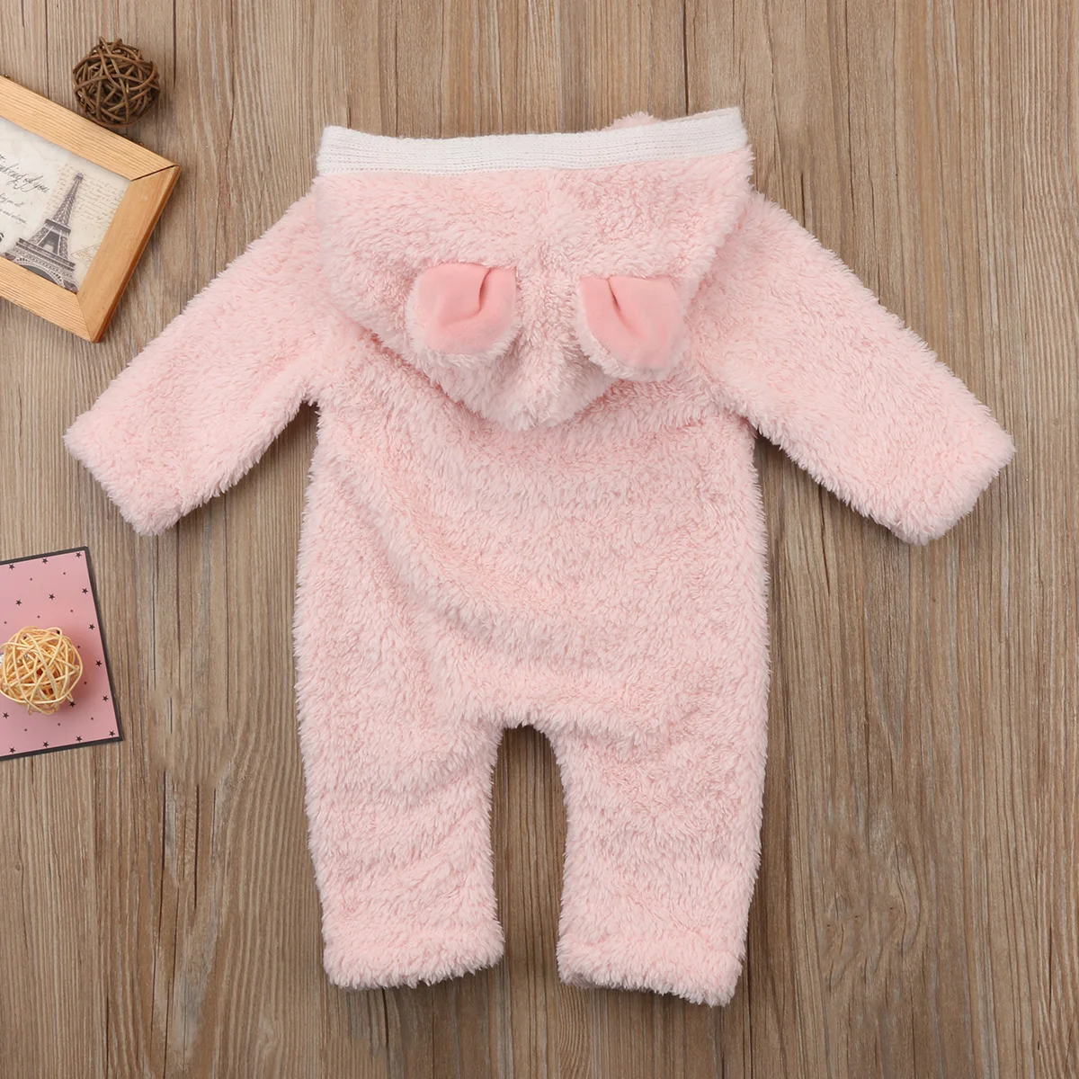 2018 Теплый Плюшевый комбинезон для новорожденных мальчиков и девочек зимний с