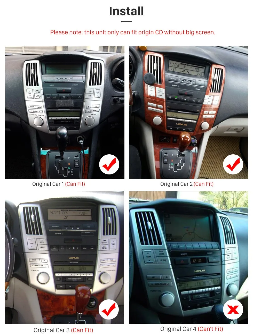 Harfey 2Din Android 8,0 " Автомагнитола для Lexus RX 400h RX 330 RX 350 RX 300 Toyota Harrier gps мультимедийный плеер головное устройство