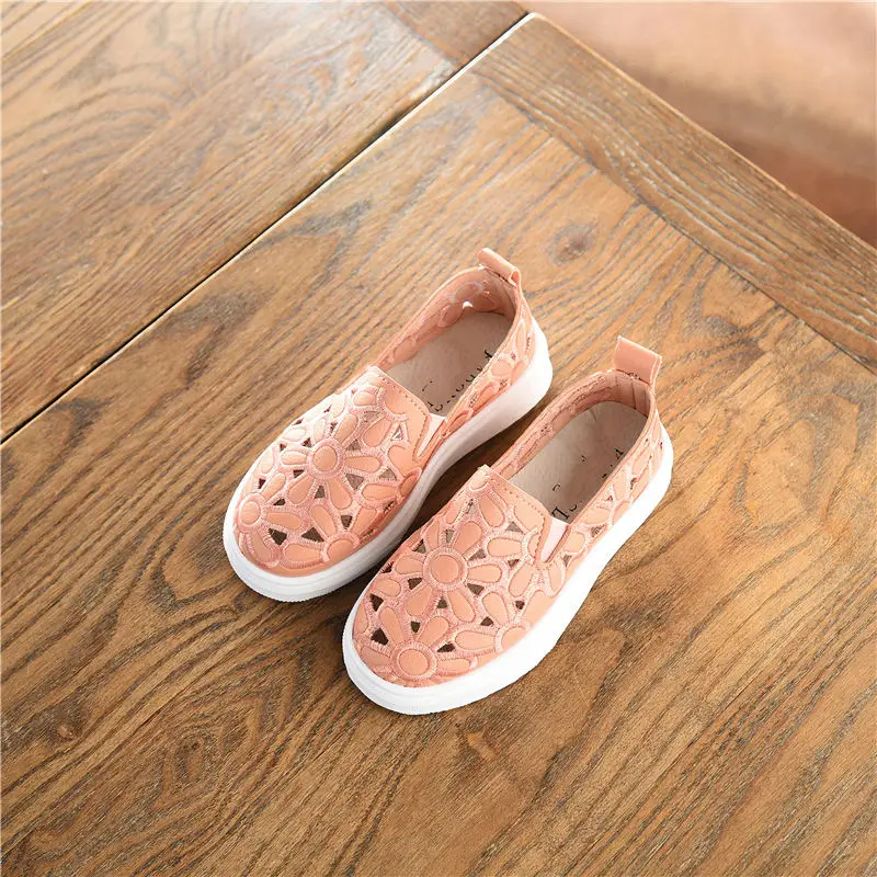 Кроссовки BeckyWalk Детские с вышивкой повседневная обувь для девочек вырезами без