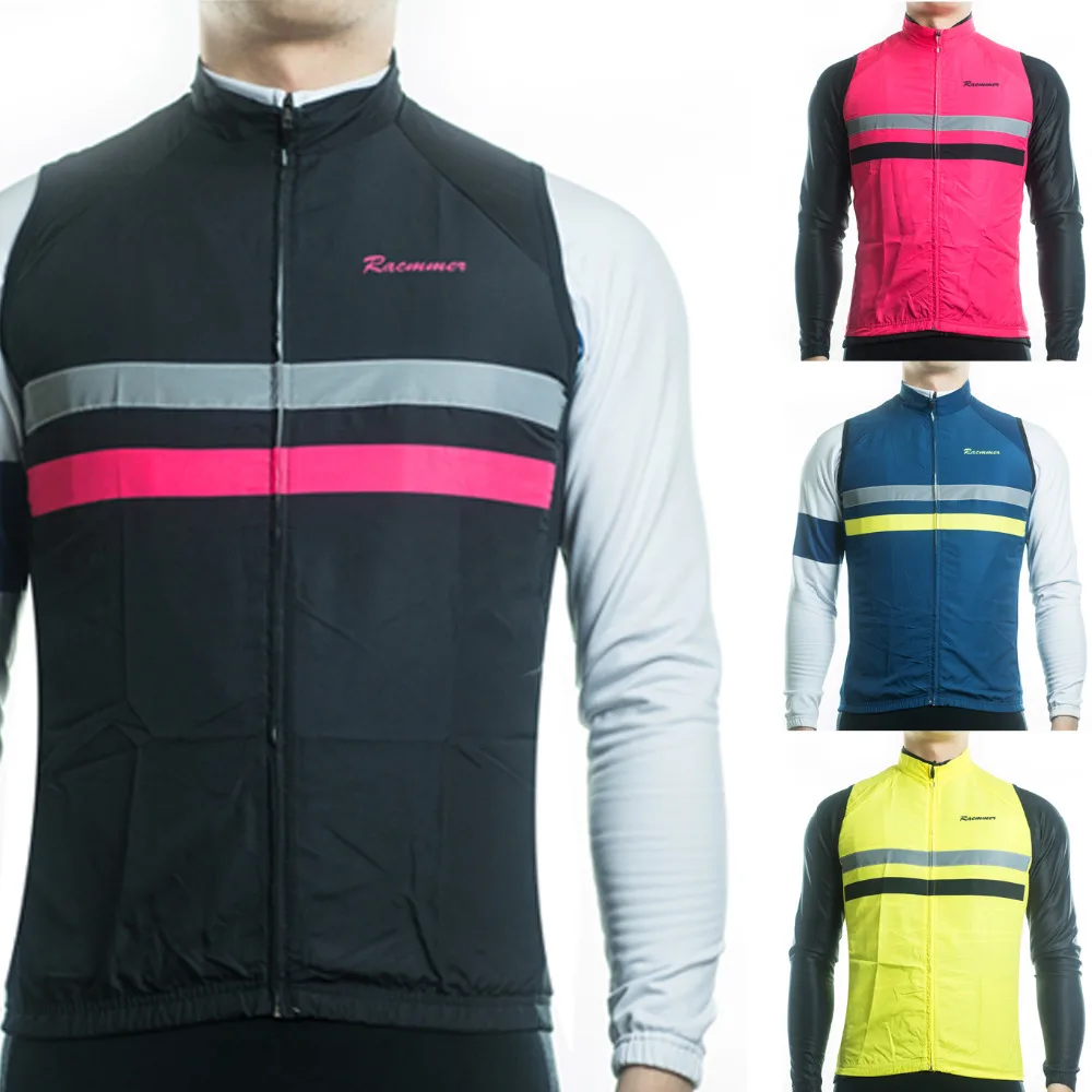 Велосипедный светоотражающий трикотаж ветрозащитный без рукавов для езды на