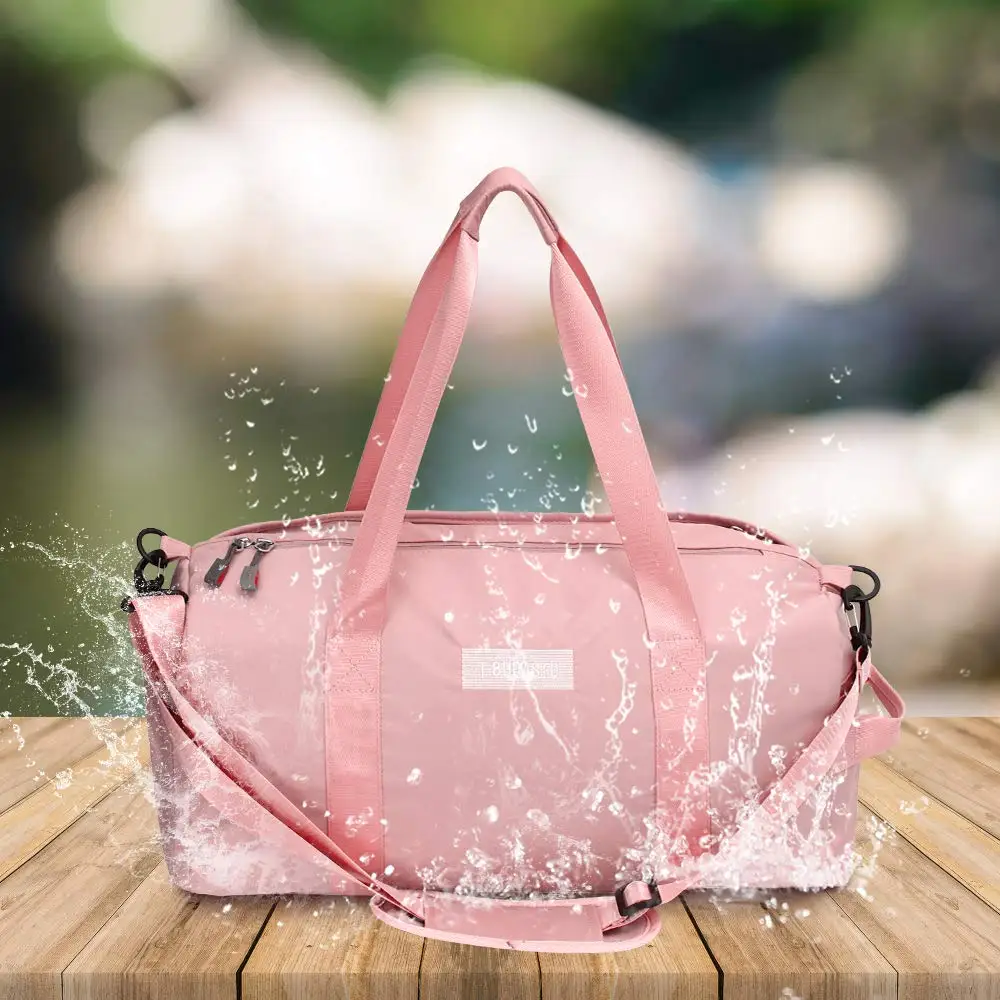 Sports Gym Bag with Wet Pocket & Shoes Compartment Waterproof Swim Overnight Travel Duffel Bag for Women