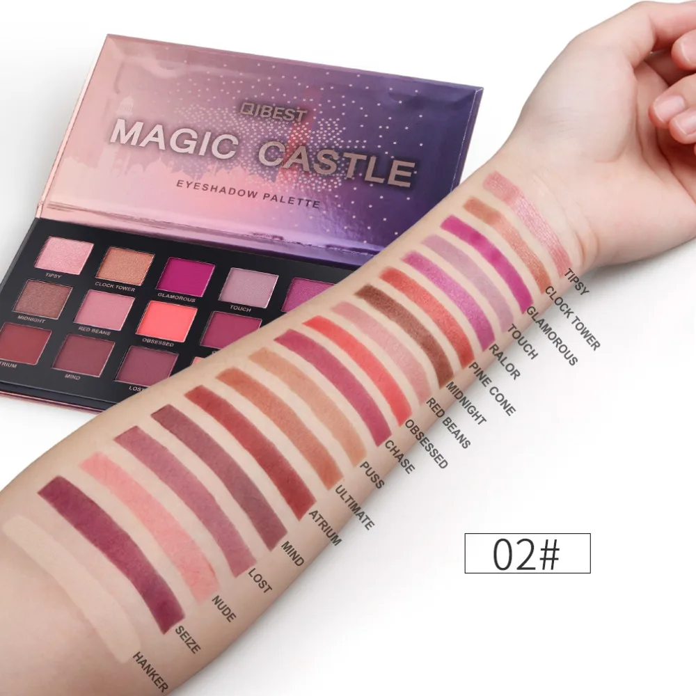QIBEST 18 цветов/набор тени для век матовая Палетка металлическое мерцание телесный