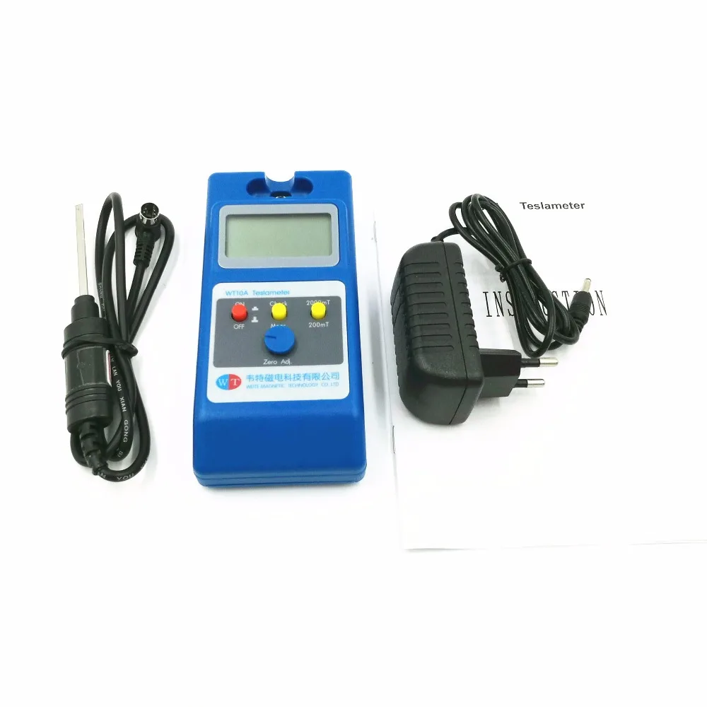 Gaussmeter Tesla Medidor Wt10a Wt10a a Superfície Fluxmeter Campo Magnético Tester com Função ns Mais Sonda de Metal Equipamento de teste