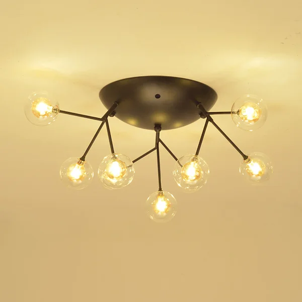 D-9heads ceiling Современный подвесной светильник в скандинавском стиле с стеклянным шаром для гостиной, креативный дизайнерский светильник для ресторана, спальни, модная художественная Подвесная лампа - Цвет корпуса: D-9heads ceiling
