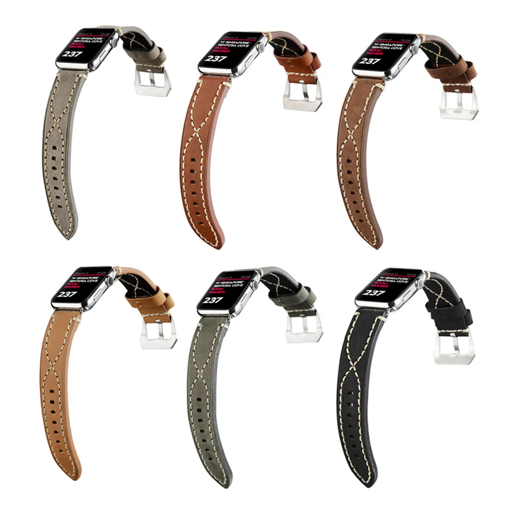 Avitalk Натуральная кожа ремешок для часов Ремешок аpple наручных iwatch из коровьей кожи