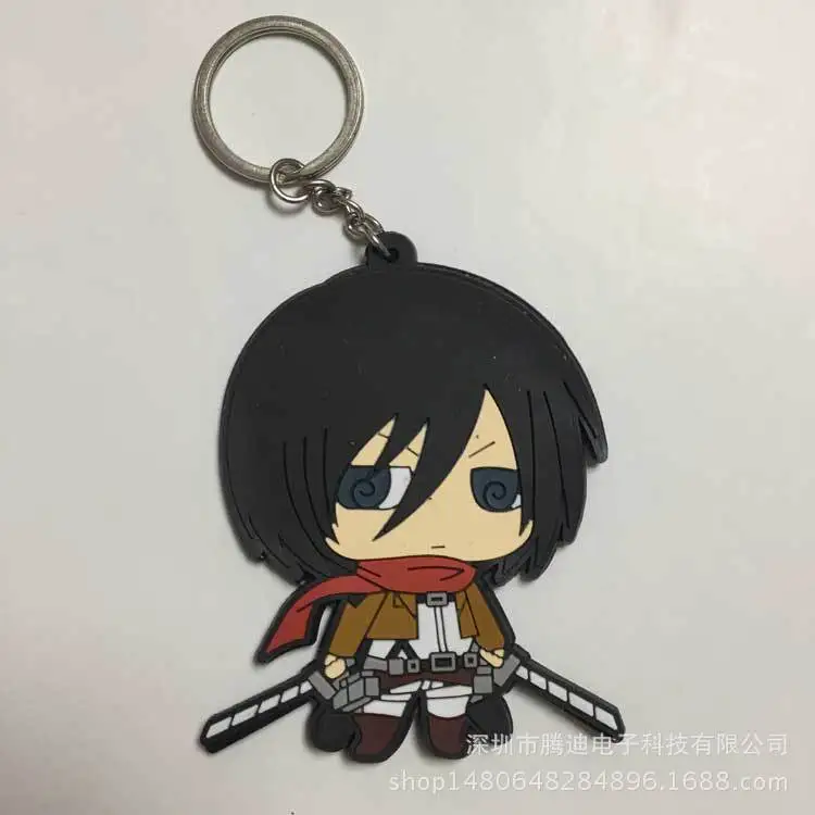 Attack on Titan Wings of Liberty Аниме ПВХ брелок Rivaille Levi Eren Jager Armin Arlert смешной кулон ювелирные изделия Llaveros подарки